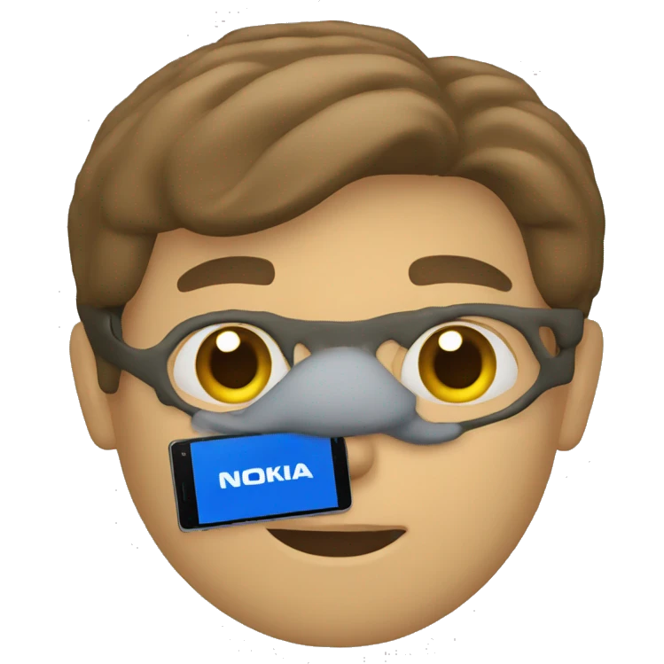 user with nokia emoji
