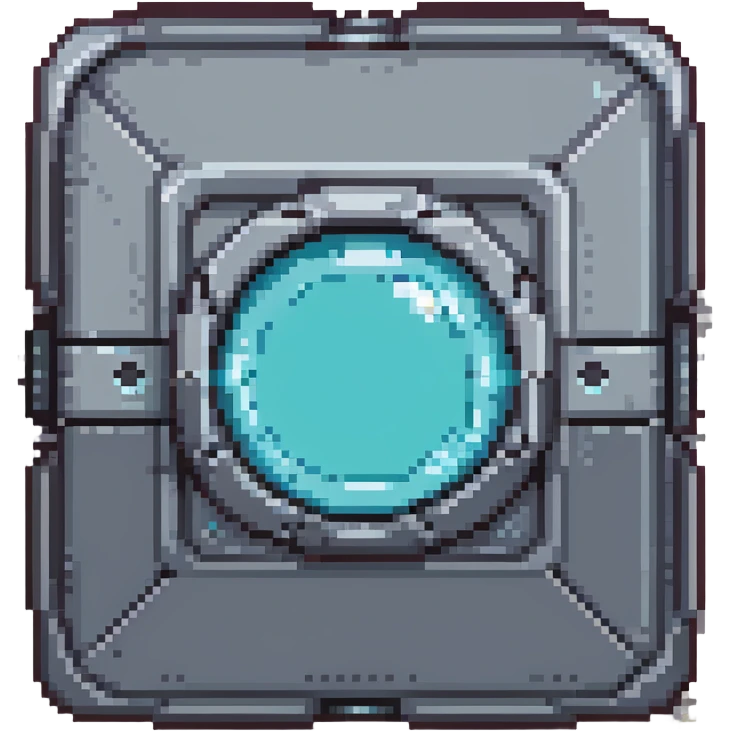 a square frame, cyber futuristic space ware, gray borders with dark colored shoulder bumbers at the corners emoji