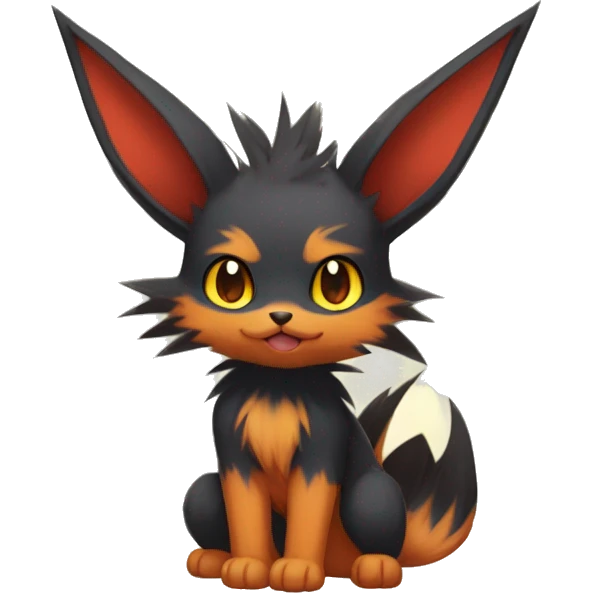 Eevee-Litten-Torracat-Rocruff-fusion-hybrid full body emoji