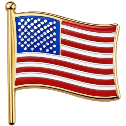 AMERICAN FLAG PIN emoji
