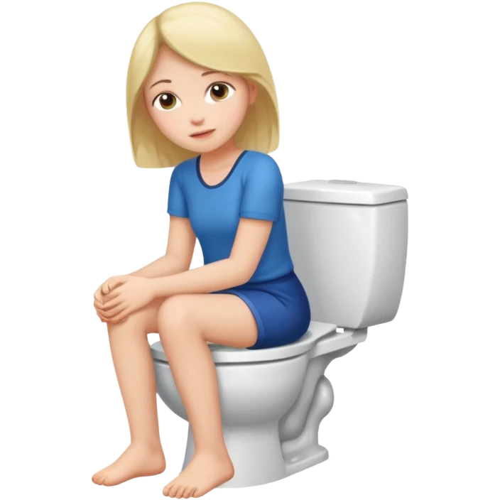 Girl on toilet emoji