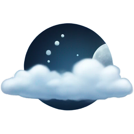 Moon with cloud  emoji