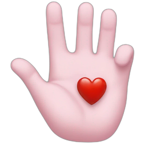 Bad heart hand emoji