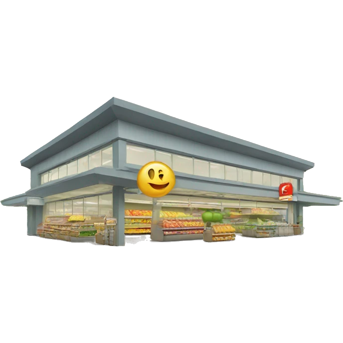supermarket exterior structure emoji