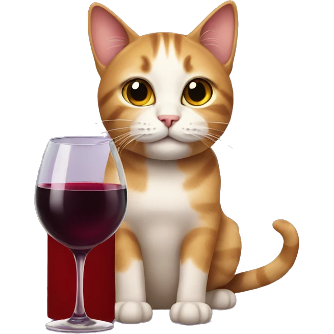 Cat with wine  emoji
