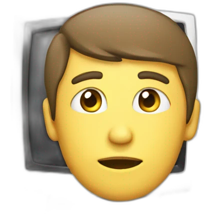 cabeza de televisor con cuerpo de persona emoji