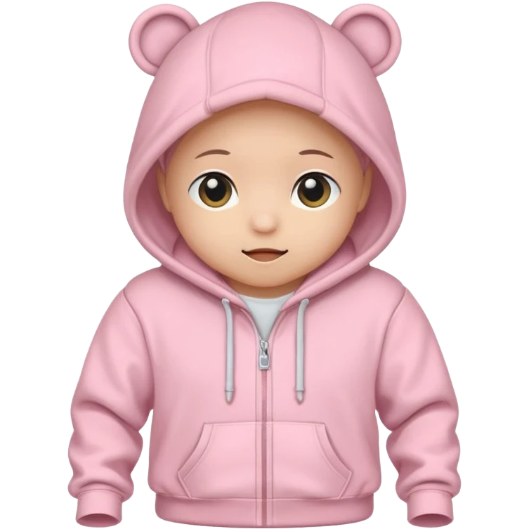 baby pink colour hoodie with hood emoji .ONLy hoodie, don't show me person in hoodie emoji