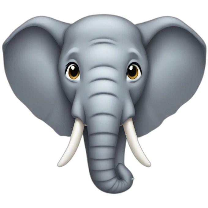 Elephant with two tusks emoji