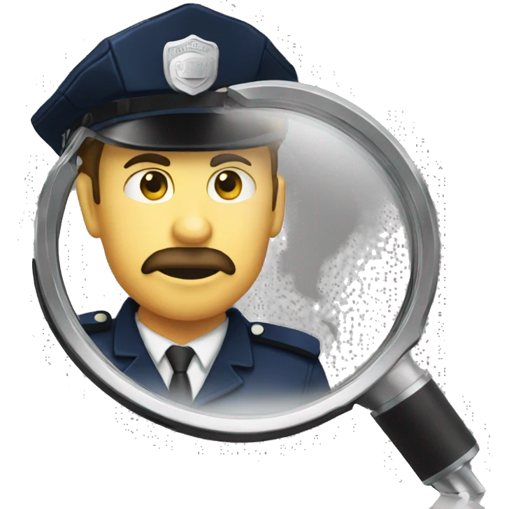 Policier loupe emoji