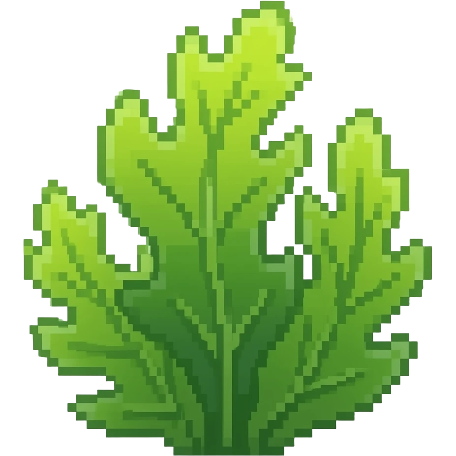 Seaweed pixelated art emoji