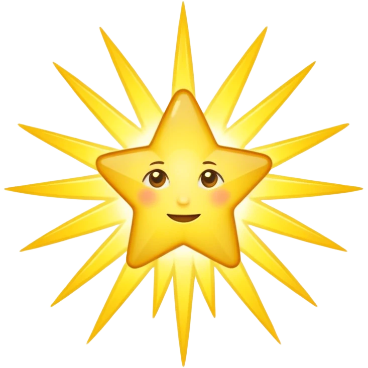 star with long rays without face  emoji