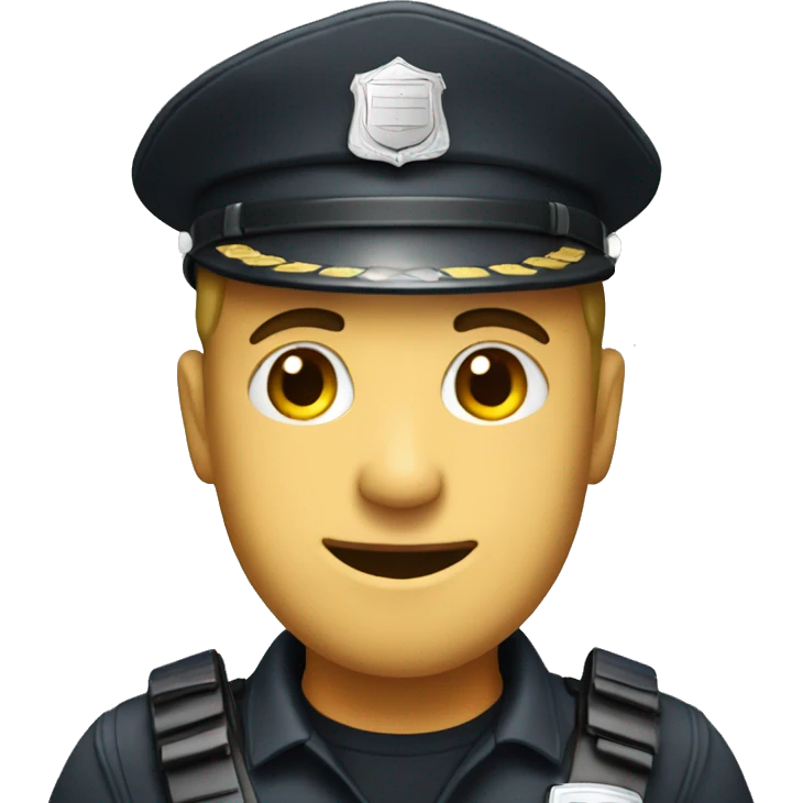 Security officer with a thrump hat emoji