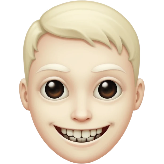 Weird creepy smile  emoji