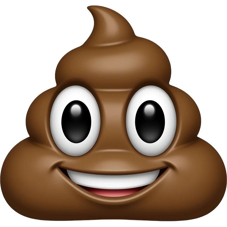 caca con cara realista emoji