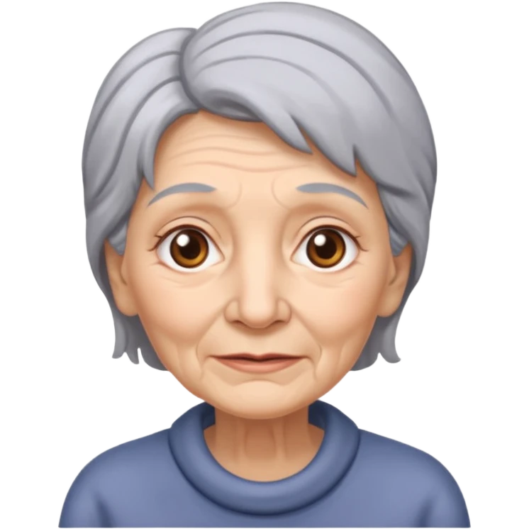 grey hair old woman emoji
