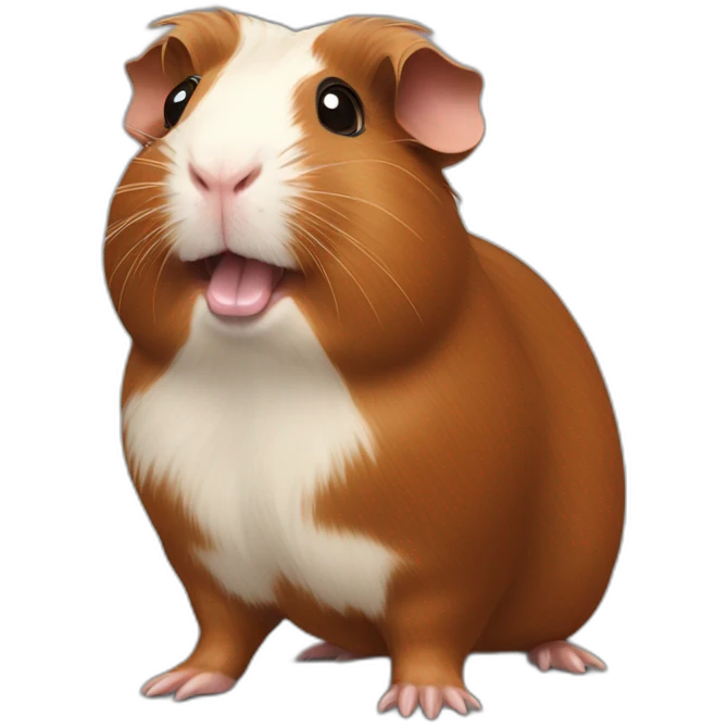 rearing brown guinea pig emoji