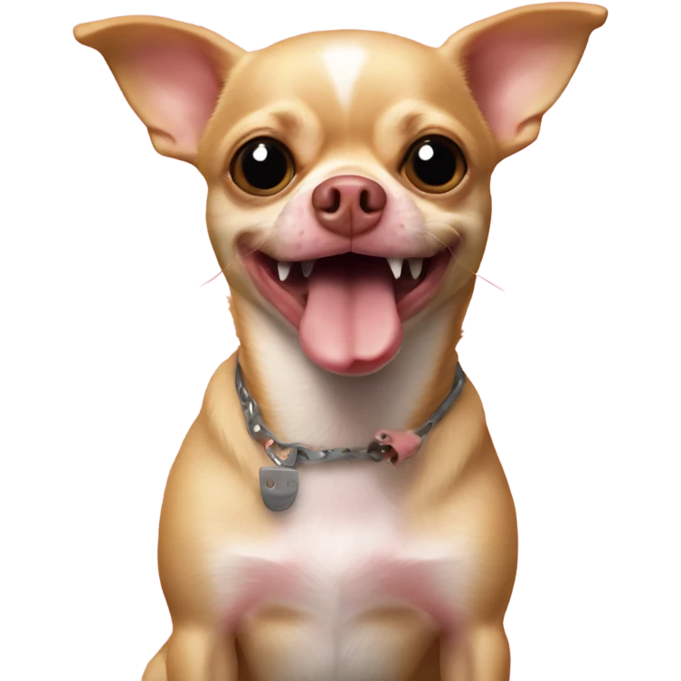 small chihuahua with a pig toy in his mouth emoji