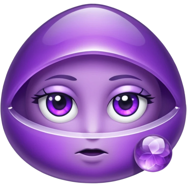 amethytst with eyes emoji
