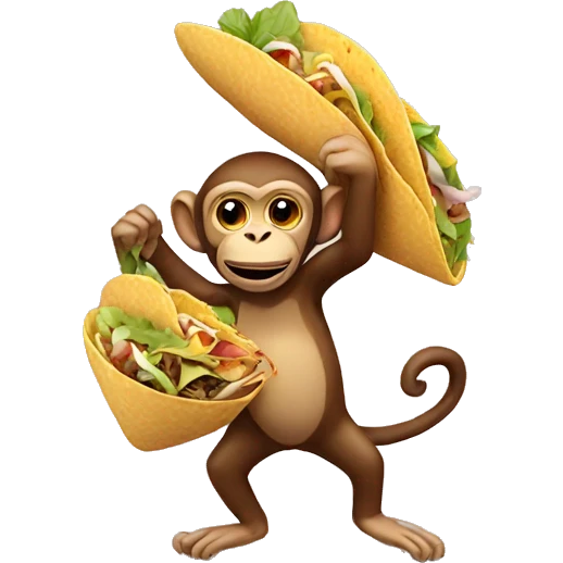 Monkey with tacos emoji