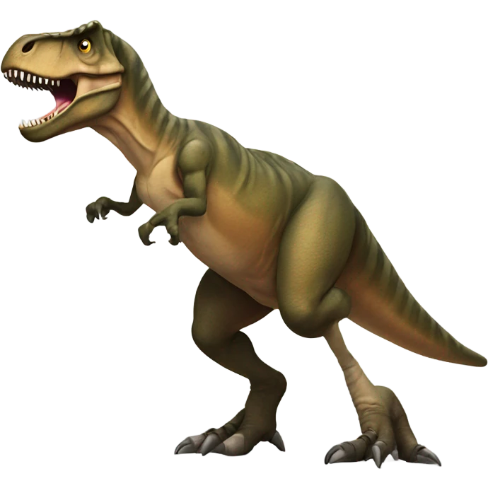 T.Rex with one arm on one leg emoji