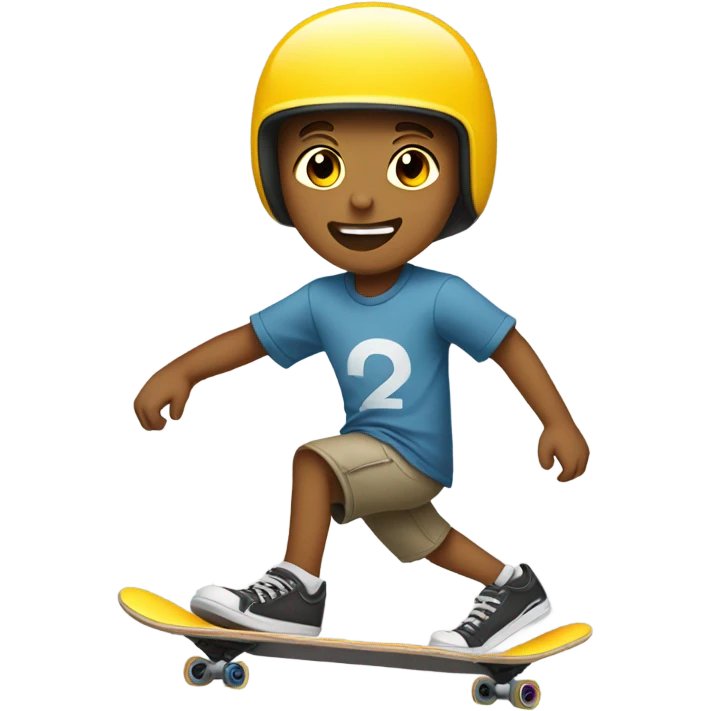 Skateboarding white boy emoji