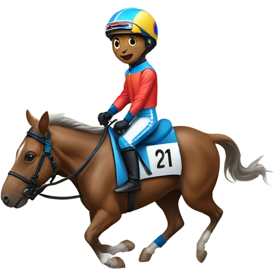 Jockey on a mouse emoji