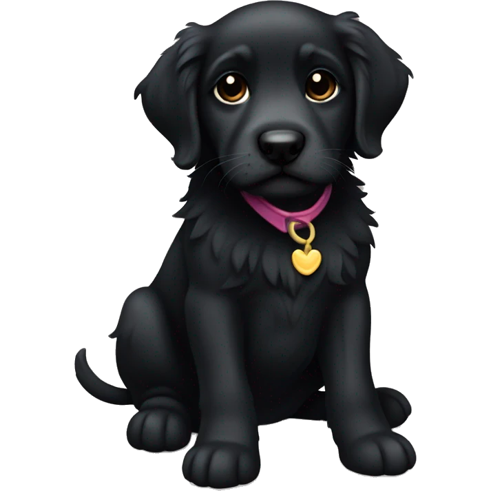 Fully Black Havaneser dog puppy  emoji
