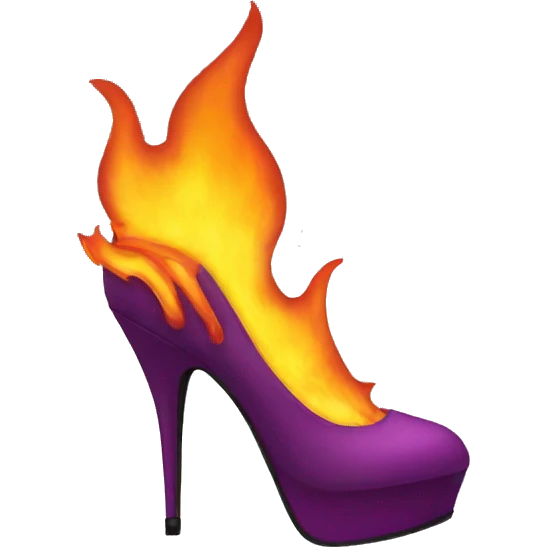 tacones en fuego emoji