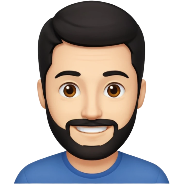 35 yaş hafif sakallı siyah saç beyaz ten erkek emoji
