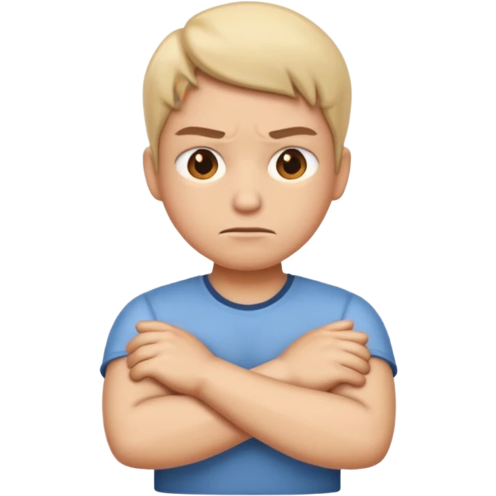 Emoji that has hands cross looking annoyed  emoji