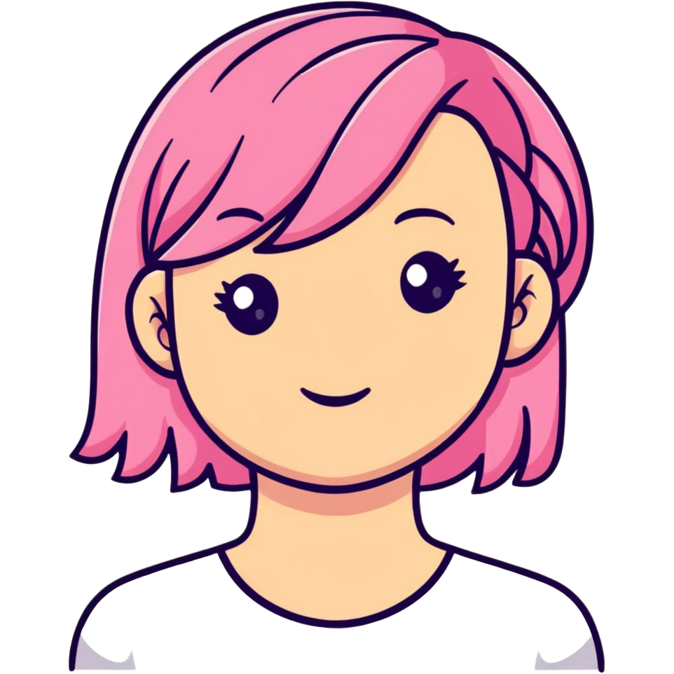 Girl pink hair emoji