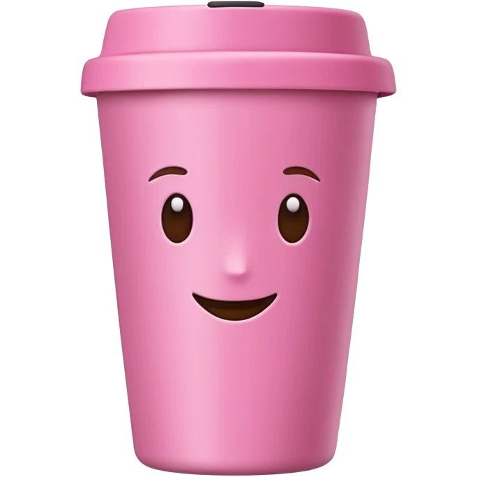pink reusable coffee cup  emoji