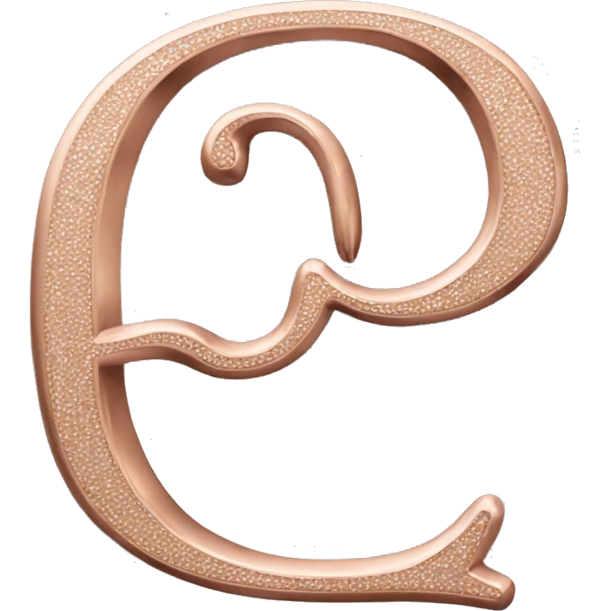 P.S. letters rose gold colour  emoji