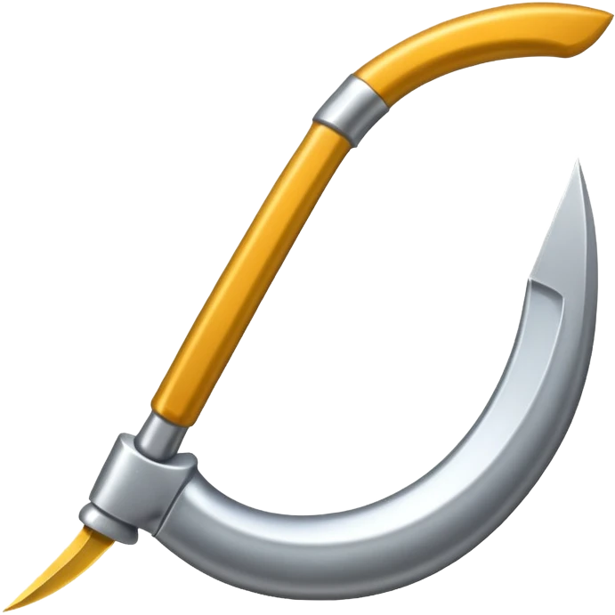 The sickle for mowing grass emoji