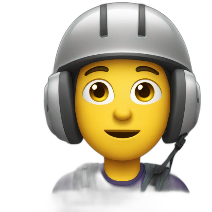 Garçontriste avec un casque emoji