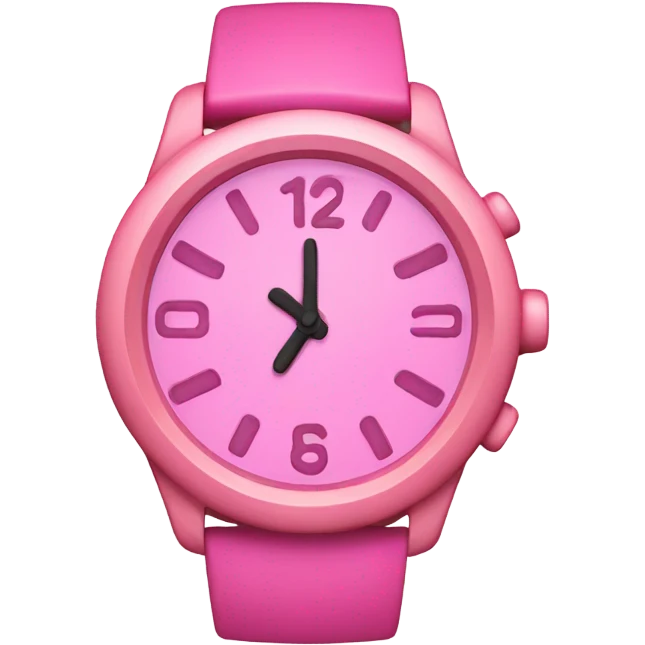 Reloj rosa emoji