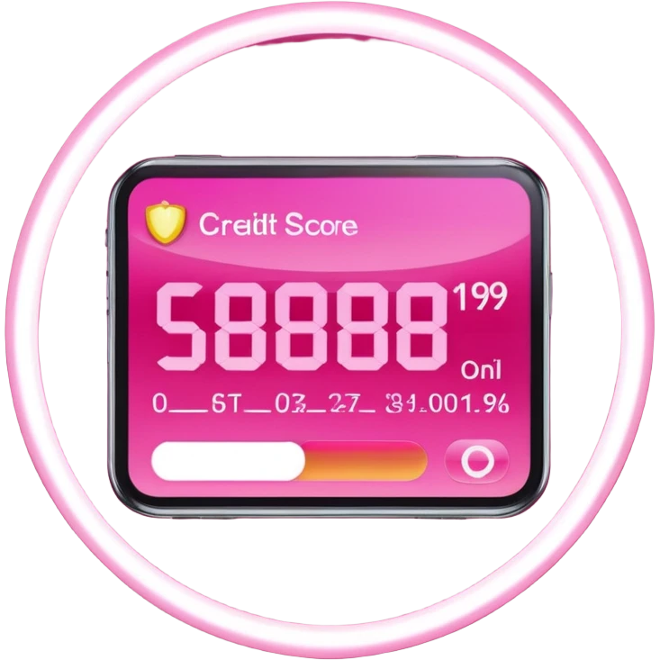 pink credit score check emoji