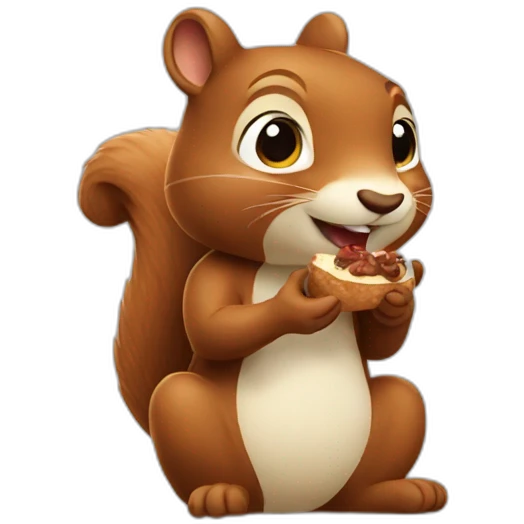 Eating a squirrel emoji