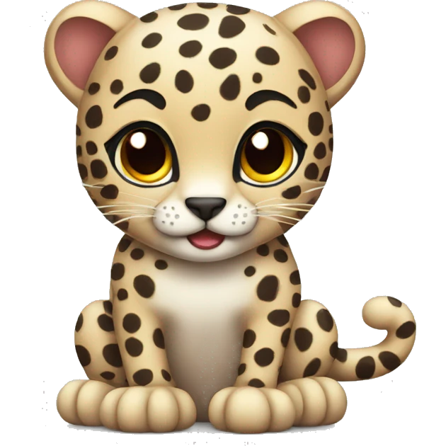 cute kawaii ghepard emoji