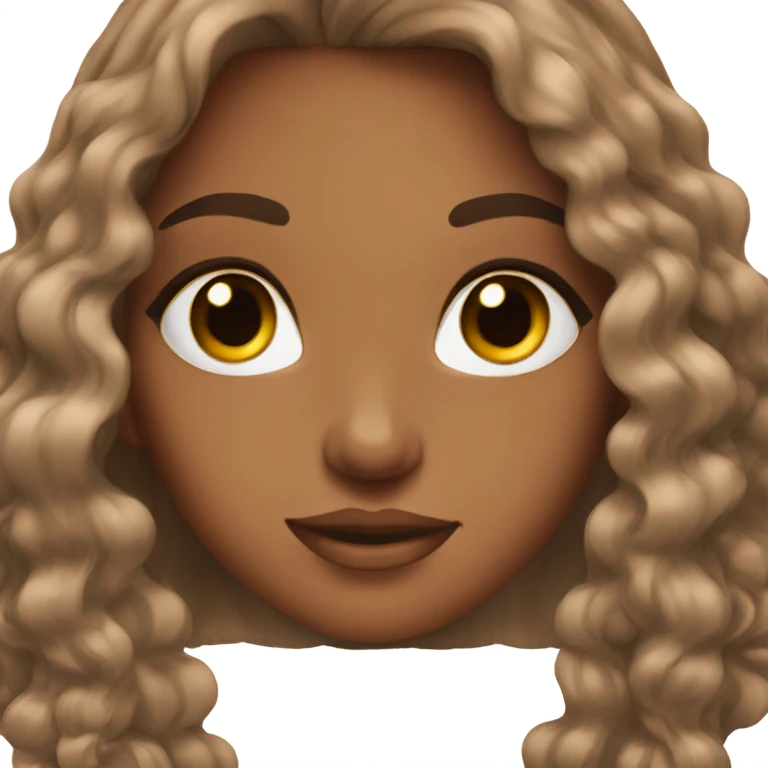 tan brown haired girl with gorgeous lashes emoji