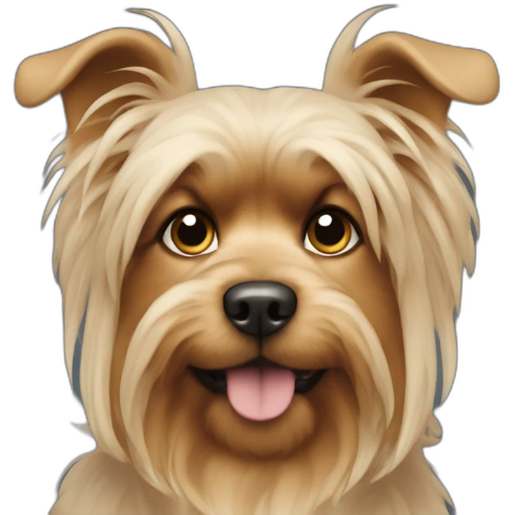 dog-yorkshire-with-bangs-batman-point-ears-down emoji