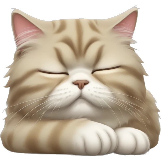 sleeping persian cat emoji