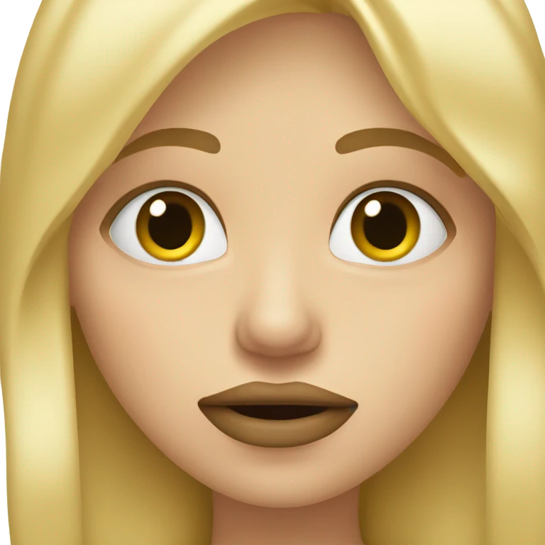 Blonde girl shh emoji