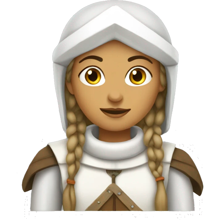 medieval  white ski womenscribe emoji