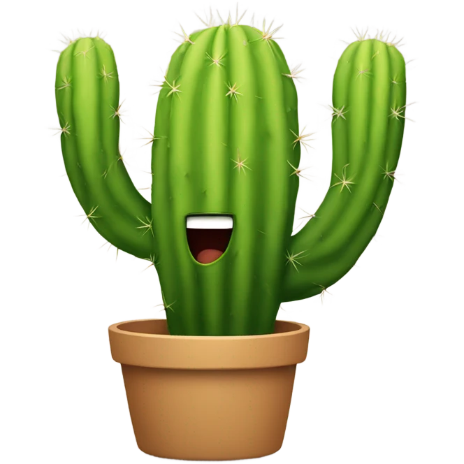 cactus doing a backflip emoji