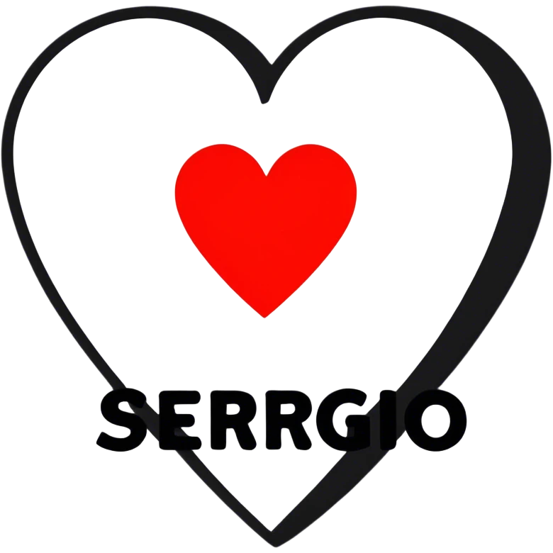 Cuore con scritto Sergio emoji