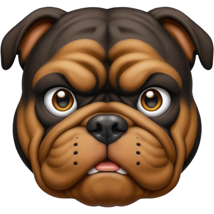 black bulldog Y3 emoji