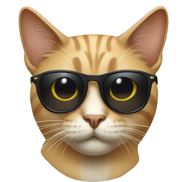 Cat with sunglasses emoji