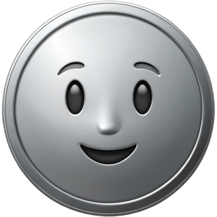 Silver coin plus emoji