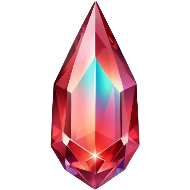 red iridescent nebula crystal shard emoji